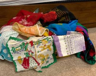 Vintage Handkerchiefs With Scarfs