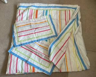 Ribbon Duvet Cover and Pillow Cases for Full Size Bed