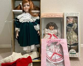 Two Seymour Mann Collectible Dolls Pauline Doll With Ginny Doll Outfit