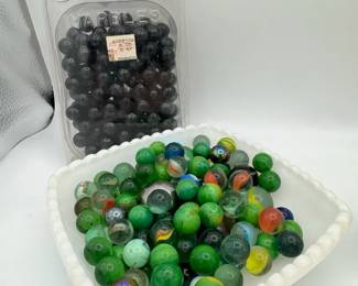Vintage Marbles Shooters Mill Glass Tray