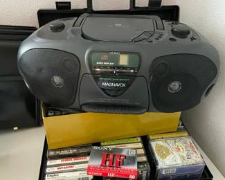 Magnavox AZ8050 Boombox A Variety Of Cassette Tapes