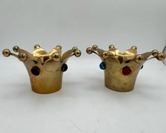 Vintage The Bon Marche Brass Tea Light Holders