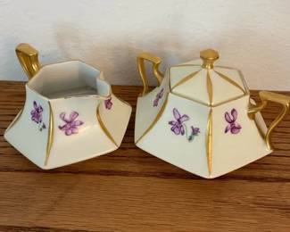 Bavaria Violet Design Sugar Dish Creamer