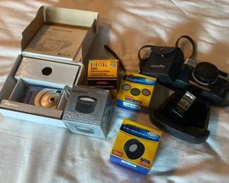 Vintage Minolta HiMatic Camera with Flash Lenses and iClick Camera