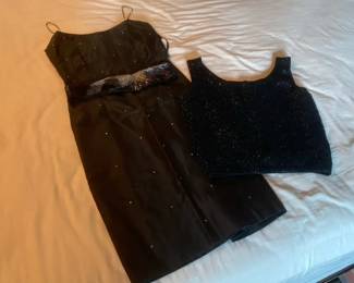 Vintage Lilli Diamond of California Dress with Beaded Belt and Millay Wool Top
