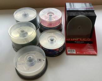 Dozens of Blank CDs with Cases