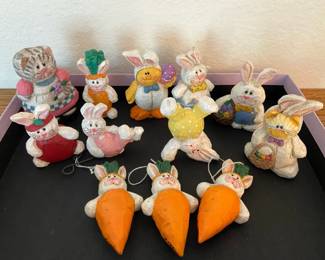 Midwest Easter Bunny Figures Ornaments Mother Cat