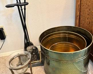 Fireplace Pokers With Copper Drums