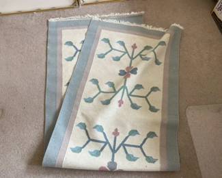 Woven PastelColor Floral Rug