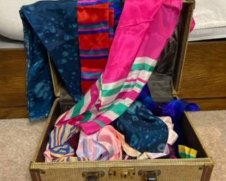 Silk Scarves With Suitcase