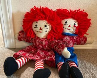 Vintage Raggedy Ann And Andy Dolls