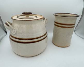 Stoneware Crock Vase