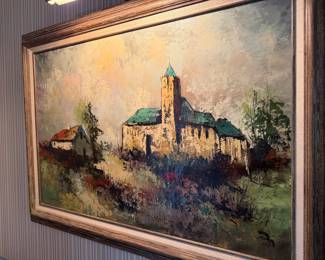 Mid Century Modernist Landscape, Signed