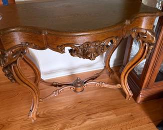Vintage Carved Ornate Figural Console