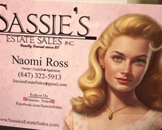 Sassie Estate Sales Since 1993!! 33 Years Conducting Professional Estate Moving Sales! Commissioned Based.