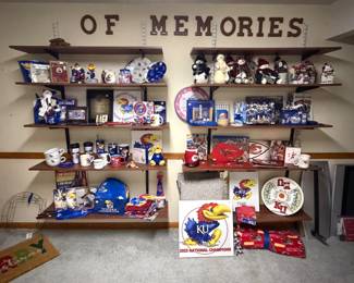 This is the KU, KC Chiefs, and some KC Royals collectibles