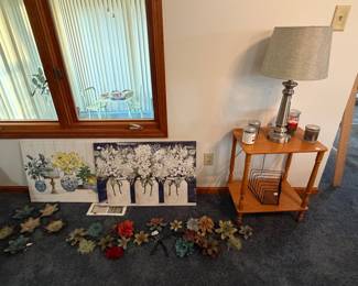 decor and wall hanging, lamp and great side table