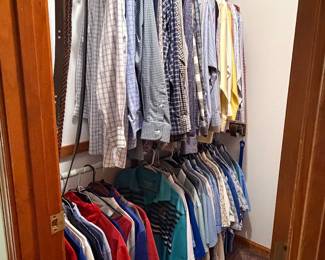 Mens dress up and casual clothing LG and XL