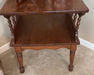 MCM Two Tier Square Side Table