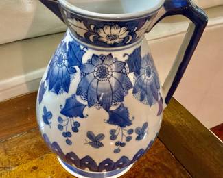 Seymour Mann Fine Porcelain Pitcher “China Blue”