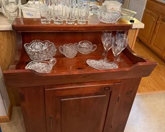 Dining Room: dry sink cupboard