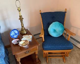 Living Room: rocking chair, end table, painted pieces