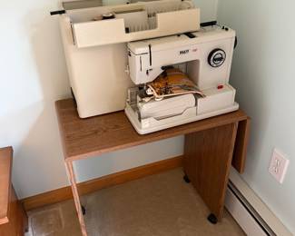 Bedroom 2: Pfaff 1197 sewing machine with case and accessories
