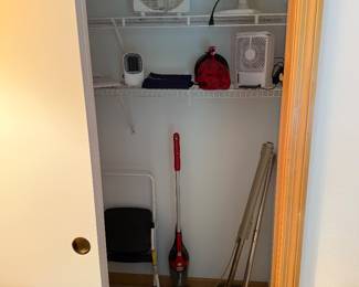 Bedroom 3: Electrolux vacuum, dirt devil vacuums, fans