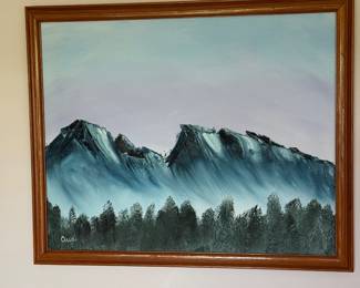 Living Room: painting signed by Audi