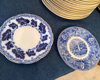 Dining Room: flow blue plate