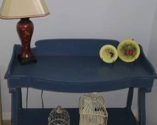 Vintage Lane Furniture Console Table painted blue