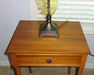 Vintage Wooden Single Drawer End Table