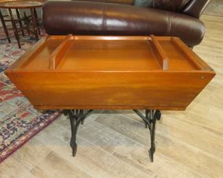 Vintage Wooden Dough Box/Cobbler's Bench Style Accent Table
