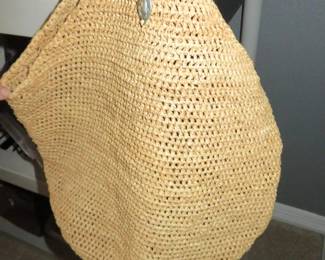 Kaminski Australia Raffia Hobo Shoulder Bag