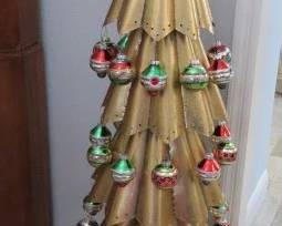 Large Gold Christmas Tree with Star Topper