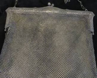 German Silver Chainmail Mesh Handbag