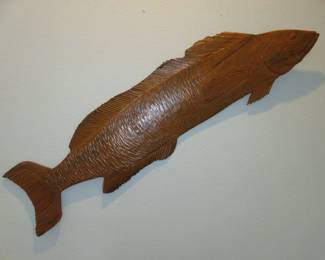 Handcrafted Wooden Fish Sculpture Wall Art