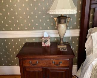 Matching Pair of Bedside tables and lamps