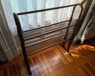 Mahogany Blanket stand with multiple bars