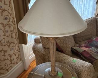 Classic Column Table Lamp with Metallic finish