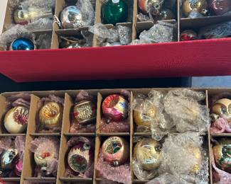 vintage glass ornaments lot