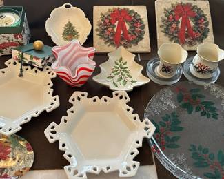 Christmas lot- pottery barn, Lenox, and more