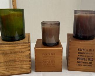 Restoration Hardware glass candles