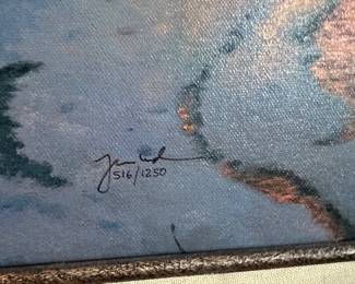 Signed and CERT OF AUTHENTICITY Art Thomas Kinkade painting