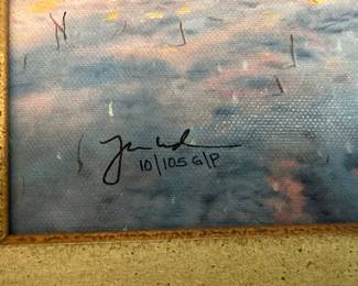 Signed and CERT OF AUTHENTICITY Art Thomas Kinkade painting