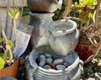 vintage Jeco Small Pots Cascading Water Fountain