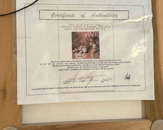 Signed and CERT OF AUTHENTICITY Art