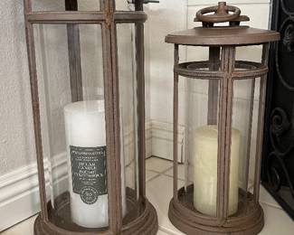 Restoration Hardware Candle Lanterns. Metal