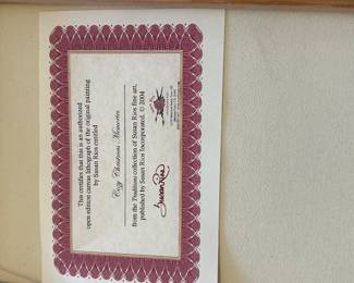 Signed and CERT OF AUTHENTICITY Art