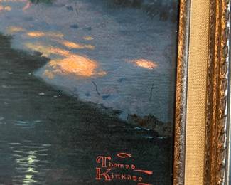 Signed and CERT OF AUTHENTICITY Art Thomas Kinkade painting